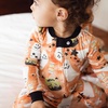 image:imageBurts Bees Baby Girls Sleeper Pajamas 100 Organic Cotton Onepiece PJs Diagonal Zip Up Jumpsuit Snug Fit FootieStarry Ghost