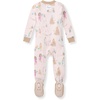 image:imageBurts Bees Baby Girls Sleeper Pajamas 100 Organic Cotton Onepiece PJs Diagonal Zip Up Jumpsuit Snug Fit FootieTea Time