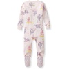 image:imageBurts Bees Baby Girls Sleeper Pajamas 100 Organic Cotton Onepiece PJs Diagonal Zip Up Jumpsuit Snug Fit FootieYogi Elephants