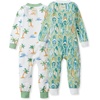 image:imageBurts Bees Baby Unisex Footless Sleepers 100 Organic Cotton Onepiece PJs Zip Up Jumpsuit Snug Fit PajamasBeachy Palms  Surf Shop