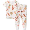 image:imageBurts Bees Baby UnisexBaby Honeysoft Lyocell Pajamas  Tee and Pant 2piece PJ Set Snug Fit PJs Sizes 12M12YHot Dogs  Hamburgers