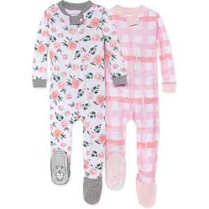image:imageBurts Bees Baby Girls Sleeper Pajamas 100 Organic Cotton Onepiece PJs Diagonal Zip Up Jumpsuit Snug Fit FootieAutumn Blooms