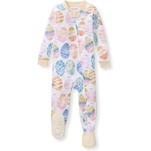 image:imageBurts Bees Baby Girls Sleeper Pajamas 100 Organic Cotton Onepiece PJs Diagonal Zip Up Jumpsuit Snug Fit FootieEaster Eggs