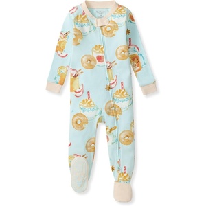 image:imageBurts Bees Baby Girls Sleeper Pajamas 100 Organic Cotton Onepiece PJs Diagonal Zip Up Jumpsuit Snug Fit FootieHot Apple Cider 1pack