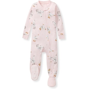 image:imageBurts Bees Baby Girls Sleeper Pajamas 100 Organic Cotton Onepiece PJs Diagonal Zip Up Jumpsuit Snug Fit FootieKarate Creatures