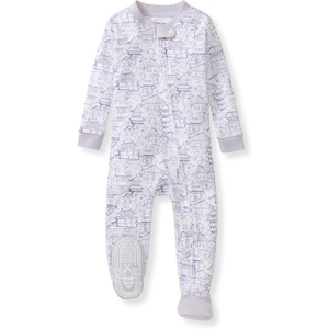 image:imageBurts Bees Baby Girls Sleeper Pajamas 100 Organic Cotton Onepiece PJs Diagonal Zip Up Jumpsuit Snug Fit FootieKyoto
