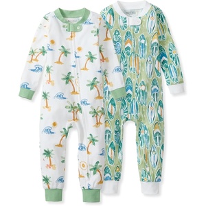 image:imageBurts Bees Baby Unisex Footless Sleepers 100 Organic Cotton Onepiece PJs Zip Up Jumpsuit Snug Fit PajamasBeachy Palms  Surf Shop
