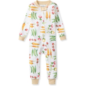 image:imageBurts Bees Baby Unisex Footless Sleepers 100 Organic Cotton Onepiece PJs Zip Up Jumpsuit Snug Fit PajamasHarvest Veggies
