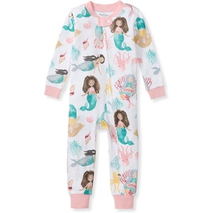 image:imageBurts Bees Baby Unisex Footless Sleepers 100 Organic Cotton Onepiece PJs Zip Up Jumpsuit Snug Fit PajamasMagical Mermaids