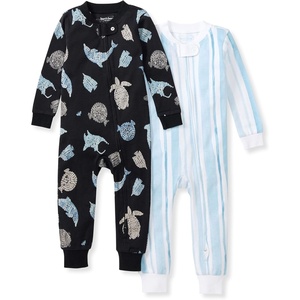 image:imageBurts Bees Baby Unisex Footless Sleepers 100 Organic Cotton Onepiece PJs Zip Up Jumpsuit Snug Fit PajamasMosaic Sea Animals