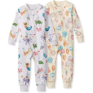 image:imageBurts Bees Baby Unisex Footless Sleepers 100 Organic Cotton Onepiece PJs Zip Up Jumpsuit Snug Fit PajamasSnorkeling Friends  Beachcomber