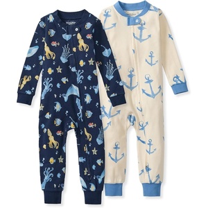 image:imageBurts Bees Baby Unisex Footless Sleepers 100 Organic Cotton Onepiece PJs Zip Up Jumpsuit Snug Fit PajamasUnder the Sea  Anchors
