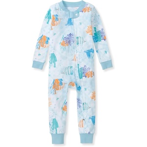 image:imageBurts Bees Baby Unisex Footless Sleepers 100 Organic Cotton Onepiece PJs Zip Up Jumpsuit Snug Fit PajamasUnder the Sea