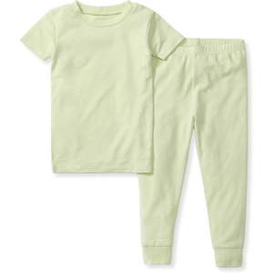 image:imageBurts Bees Baby UnisexBaby Honeysoft Lyocell Pajamas  Tee and Pant 2piece PJ Set Snug Fit PJs Sizes 12M12YSea Green
