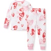 image:imageBurts Bees Baby Girls Pajamas 2Piece Tee amp Pant PJ Set 100 Organic Cotton Snug Fit Sizes 12 Months to 12 Years PJsI Heart You