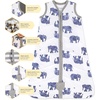 image:imageBurts Bees Baby Infant Wearable Blanket Organic Cotton Unisex Beekeeper  Light Weight 05 TOG or Medium Weight 15 TOGQuilted Elephants