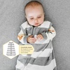 image:imageBurts Bees Baby Infant Wearable Blanket Organic Cotton Unisex Beekeeper  Light Weight 05 TOG or Medium Weight 15 TOGQuilted Grey Rugby
