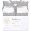 image:imageBurts Bees Baby Infant Wearable Blanket Organic Cotton Unisex Beekeeper  Light Weight 05 TOG or Medium Weight 15 TOGQuilted Grey Rugby