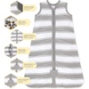 image:imageBurts Bees Baby Infant Wearable Blanket Organic Cotton Unisex Beekeeper  Light Weight 05 TOG or Medium Weight 15 TOGQuilted Grey Rugby
