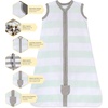 image:imageBurts Bees Baby Infant Wearable Blanket Organic Cotton Unisex Beekeeper  Light Weight 05 TOG or Medium Weight 15 TOGSeaglass Stripe