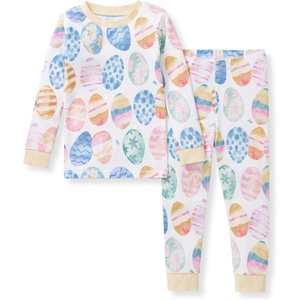 image:imageBurts Bees Baby Girls Pajamas 2Piece Tee amp Pant PJ Set 100 Organic Cotton Snug Fit Sizes 12 Months to 12 Years PJsEaster Eggs
