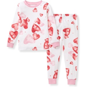 image:imageBurts Bees Baby Girls Pajamas 2Piece Tee amp Pant PJ Set 100 Organic Cotton Snug Fit Sizes 12 Months to 12 Years PJsI Heart You