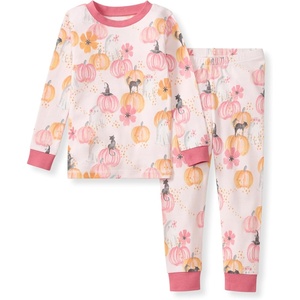image:imageBurts Bees Baby Girls Pajamas 2Piece Tee amp Pant PJ Set 100 Organic Cotton Snug Fit Sizes 12 Months to 12 Years PJsMagical Pumpkins