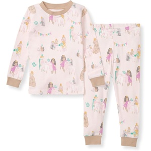 image:imageBurts Bees Baby Girls Pajamas 2Piece Tee amp Pant PJ Set 100 Organic Cotton Snug Fit Sizes 12 Months to 12 Years PJsTea Time