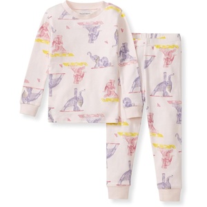 image:imageBurts Bees Baby Girls Pajamas 2Piece Tee amp Pant PJ Set 100 Organic Cotton Snug Fit Sizes 12 Months to 12 Years PJsYogi Elephants