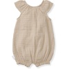 image:imageBurts Bees Baby Girls Bubble Romper 100 Organic Cotton Onepiece Shortall and Layette Girl OutfitFossil Dotted Muslin