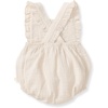 image:imageBurts Bees Baby Girls Bubble Romper 100 Organic Cotton Onepiece Shortall and Layette Girl OutfitRain Cloud Muslin