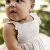image:imageBurts Bees Baby Girls Bubble Romper 100 Organic Cotton Onepiece Shortall and Layette Girl OutfitRain Cloud Muslin