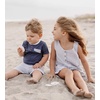 image:imageBurts Bees Baby Girls Bubble Romper 100 Organic Cotton Onepiece Shortall and Layette Girl OutfitStriped Seersucker