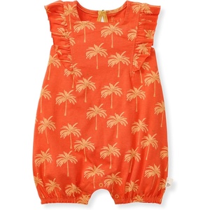 image:imageBurts Bees Baby Girls Bubble Romper 100 Organic Cotton Onepiece Shortall and Layette Girl OutfitGolden Palms