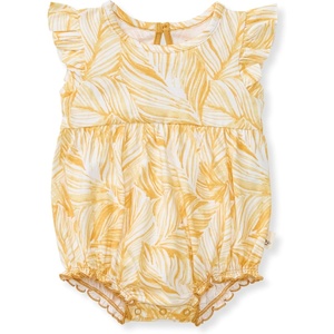 image:imageBurts Bees Baby Girls Bubble Romper 100 Organic Cotton Onepiece Shortall and Layette Girl OutfitLeafy Jungle