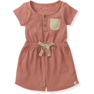 image:imageBurts Bees Baby Girls Bubble Romper 100 Organic Cotton Onepiece Shortall and Layette Girl OutfitSedona Waffle