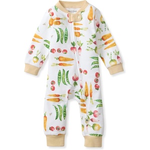 image:imageBurts Bees Baby Unisex Sleep and Play PJs 100 Organic Cotton OnePiece Zip Front Footless Loose Fit Footie PajamasHarvest Veggies