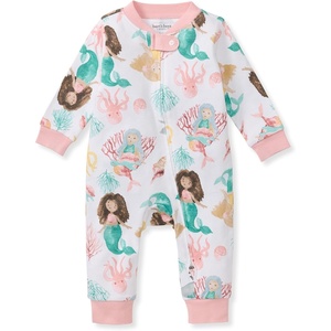 image:imageBurts Bees Baby Unisex Sleep and Play PJs 100 Organic Cotton OnePiece Zip Front Footless Loose Fit Footie PajamasMagical Mermaids