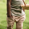 image:imageBurts Bees Baby Baby Boys Short Sleeve Shirt and Pant Set Top amp Bottom Outfit Bundle 100 Organic CottonHolland Stripe