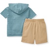 image:imageBurts Bees Baby Boys Shirt and Pant Set Top amp Shorts Outfit Bundle 100 Organic CottonSmoke Blue