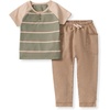image:imageBurts Bees Baby Baby Boys Short Sleeve Shirt and Pant Set Top amp Bottom Outfit Bundle 100 Organic CottonHolland Stripe