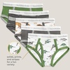 image:imageBurts Bees Baby Boys Underwear Set  Breathable 100 Organic Cotton Undies Pack of 5 for Toddler 2T to 8 Years OldHappy Herbivores