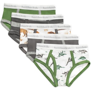 image:imageBurts Bees Baby Boys Underwear Set  Breathable 100 Organic Cotton Undies Pack of 5 for Toddler 2T to 8 Years OldHappy Herbivores