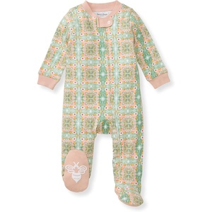 image:imageBurts Bees Baby Boys Footless Pajamas Sleep and Play Loose Fit 100 Organic Cotton Soft Onepiece PJsFloral Tile