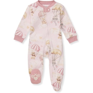 image:imageBurts Bees Baby Boys Footless Pajamas Sleep and Play Loose Fit 100 Organic Cotton Soft Onepiece PJsParachute Pals Pink