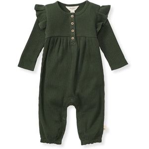 image:imageBurts Bees Baby Girls Long Sleeve Jumpsuit 100 Organic Cotton OnePiece Outfit CoverallDark Jade Thermal