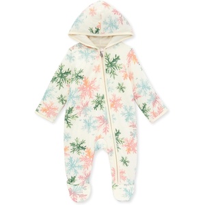 image:imageBurts Bees Baby Girls Long Sleeve Jumpsuit 100 Organic Cotton OnePiece Outfit CoverallSnowy Crystals Bunting