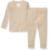 image:imageBurts Bees Baby Organic Cotton Pajamas for Boys 100 Cotton Pajama Set for Toddlers and Kids Soft and Stretchable FabricNeutral Solid Rib