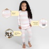 image:imageBurts Bees Baby Organic Cotton Pajamas for Girls100 Cotton Pajama SetBlossom Rugby Stripe