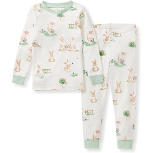 image:imageBurts Bees Baby Organic Cotton Pajamas for Boys 100 Cotton Pajama Set for Toddlers and Kids Soft and Stretchable FabricBunny Egg Hunt